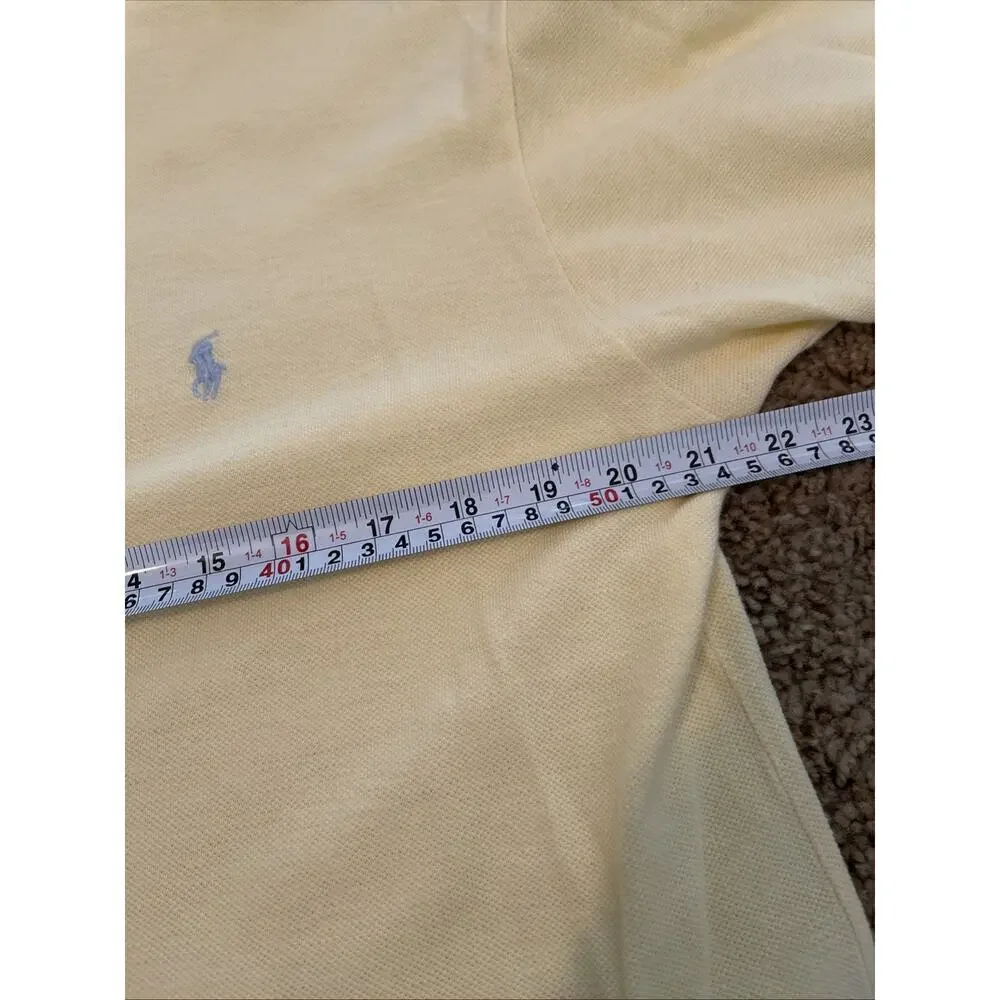 Polo Ralph Lauren Yellow Short Sleeve Shirt Medium Vintage USA Roughwear Mens